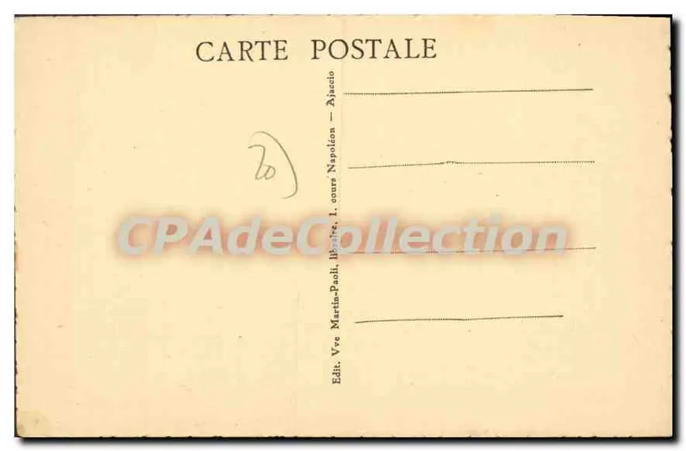 Ajaccio — Grand Hôtel Continental — editor Martin-Paoli - Verso