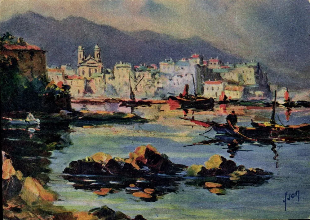 Bastia (Córsega) — A Vista do Velho Port — Edições de Arte 'YVON', n° I.K. 5 - Frente