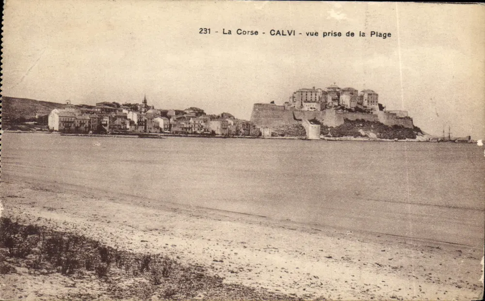 Calvi - Corsica - uitzicht genomen vanaf de Strand — Imprimerie Illustrée, n°231 - Voorkant