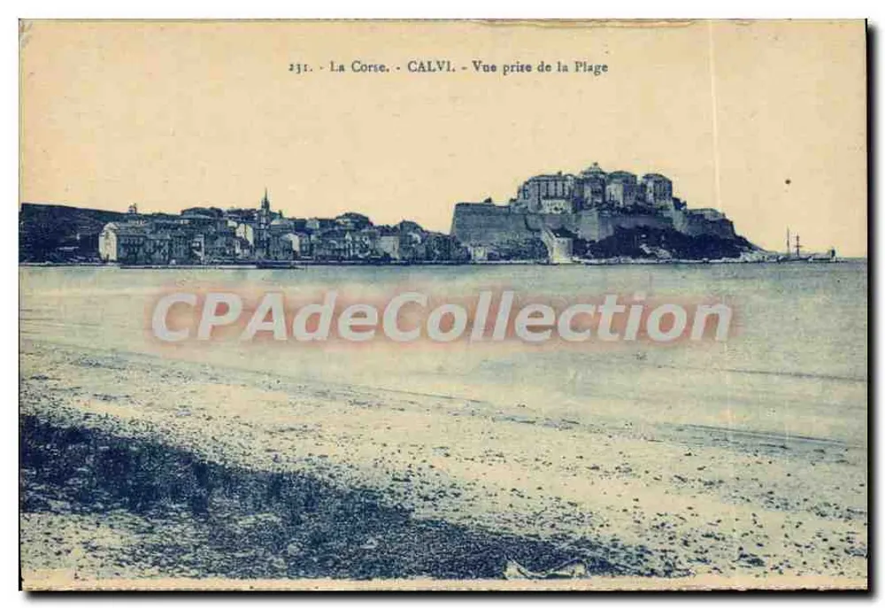 Calvi - Córsega - Vista tirada da Praia - Frente