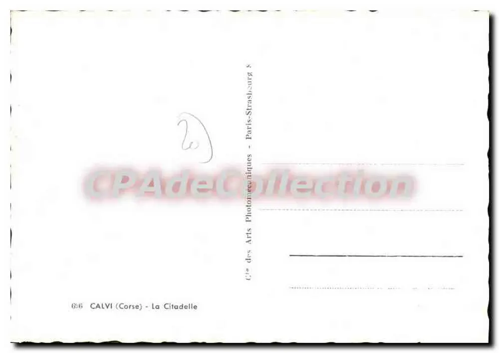 काल्वी (कॉर्सिका) - ला सिटाडेल - सी डेस आर्ट्स फोटोग्राफिक्स - पेरिस-स्ट्रासबर्ग - पीछे