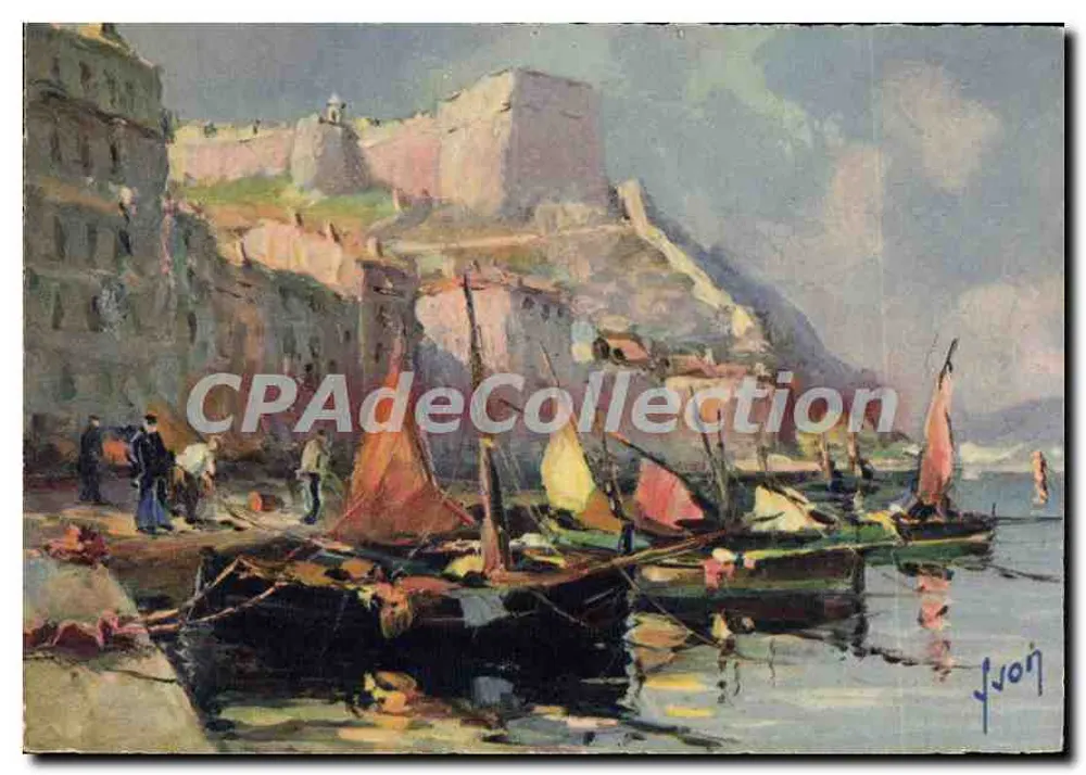 Calvi (Korsika) — Der Hafen und die Oberstadt — Les Éditions d'Art YVON, Paris - Vorderseite