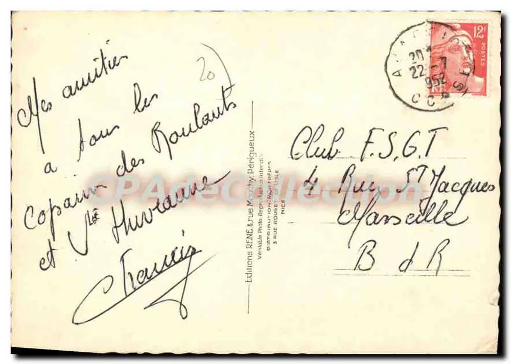 보니파초, 코르시카 — 항구와 도시 — Éditions RENÉ & RUE MARCHY PÉRIGUEUX - 뒷면