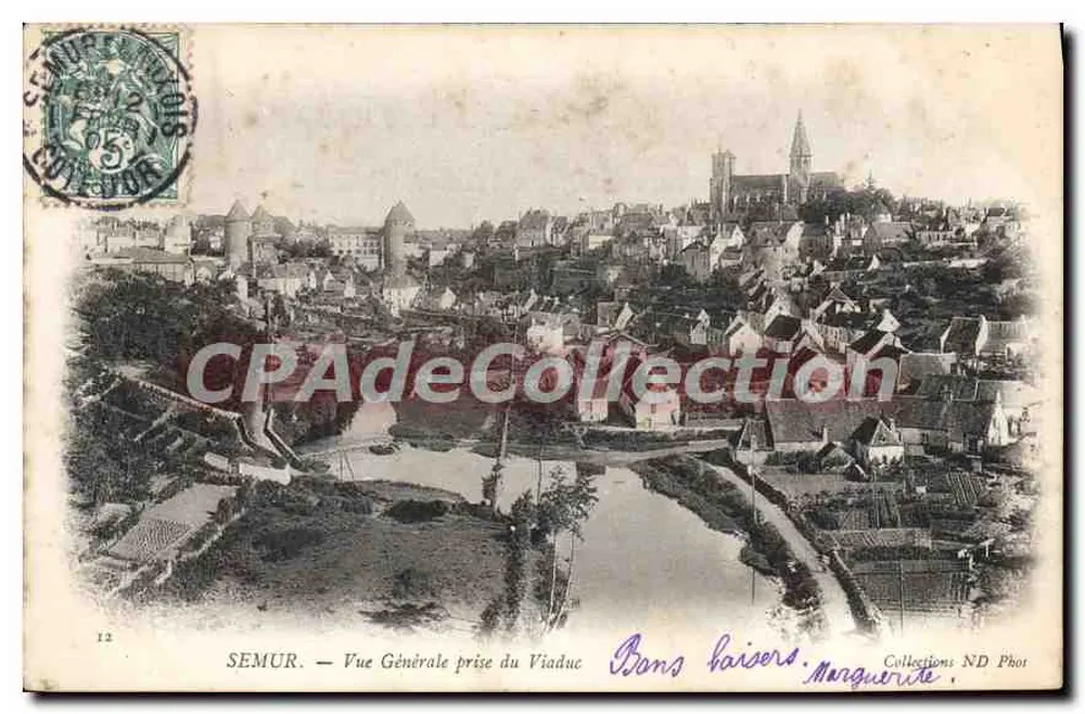 SEMUR — Algemene Uitzicht genomen vanaf het Viaduct — Collecties ND Phot - Voorkant