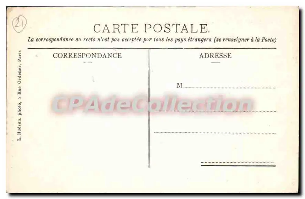Castillo de Bussy-Rabutin (Côte-d'Or) - Les Communs — L. Hudson, París, n°21 - Reverso