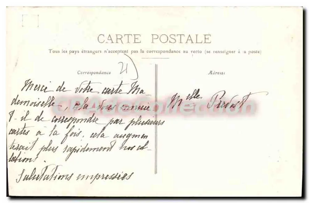Seurre, Casa de Bossuet — Arredores de Dijon — editor não identificado, n° de série 61 - Verso