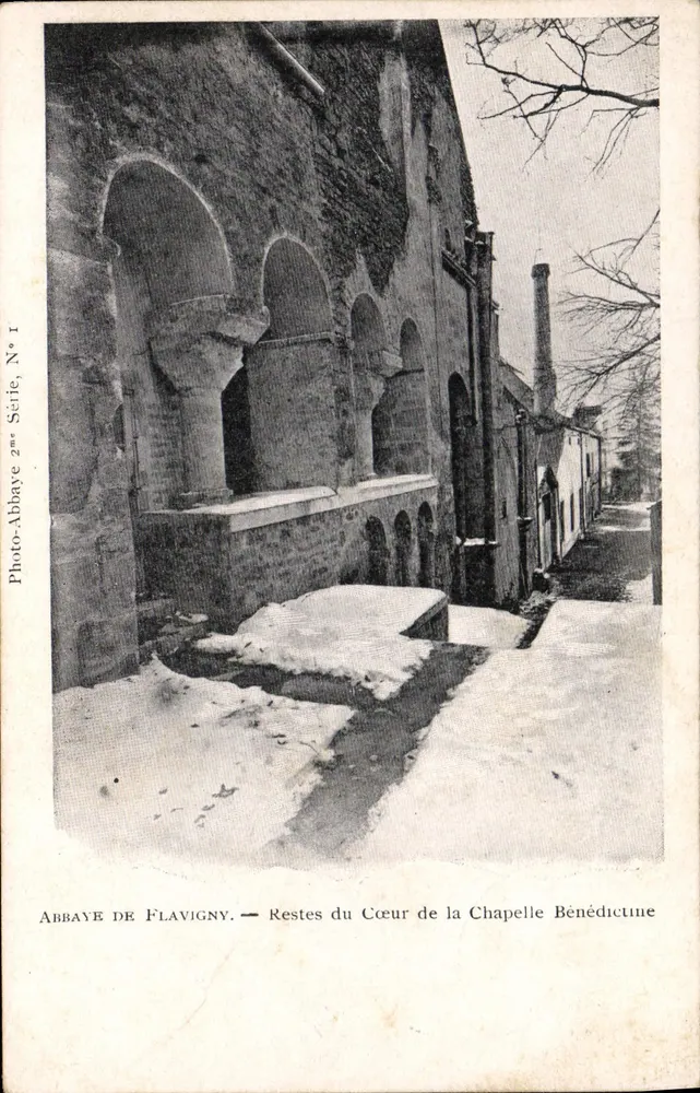Abtei Flavigny — Reste des Herzens der Benediktinerkapelle — Photo-Abbaye 2. Serie, Nr. I - Vorderseite