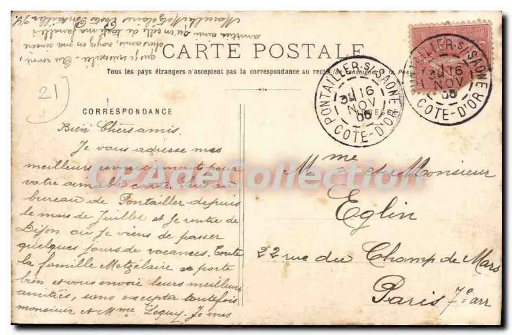 PONTAILLER-SUR-SAÔNE — Vista geral — L. V., editor - Verso