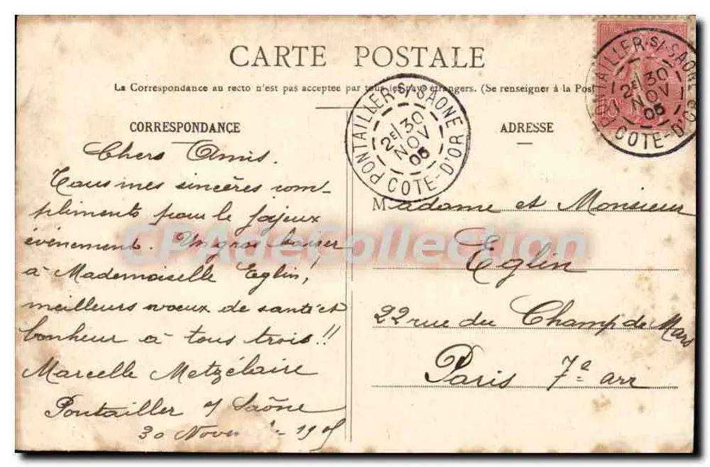 PONTAILLER-sur-SAÔNE — O Porto — L. V., editor - Verso