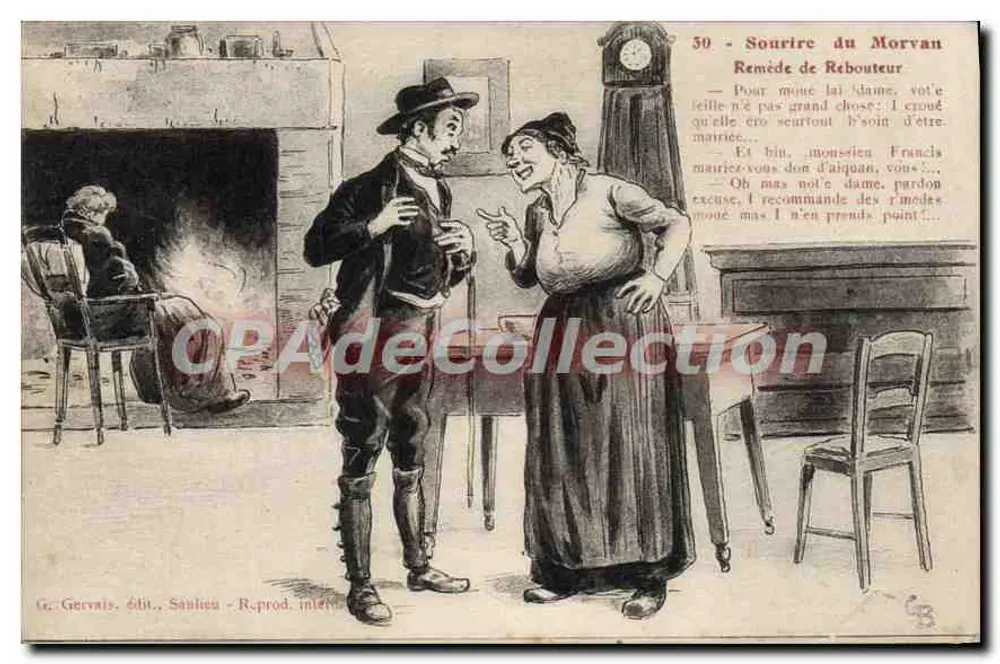 Sorriso do Morvan — Remédio de Rebouteur — G. Gervais, editor, Saulieu - Reprod. intérieure - Frente