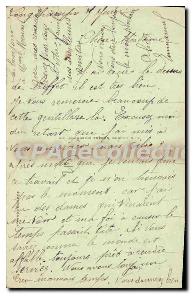 Longchamp (Côte-d'Or) — As Riberas do Arnison — Cliche Karrer, Dole, n°14221.A - Verso