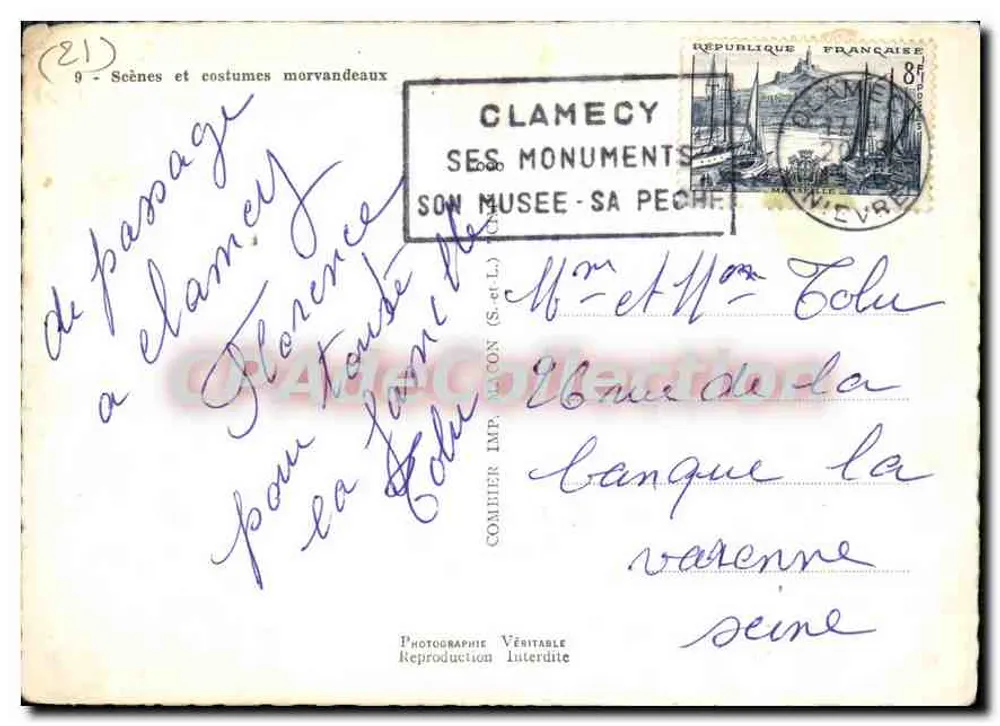 Cenas e trajes morvandais — Clamecy — Editor: Compiègne (S.-et-L.) - Verso