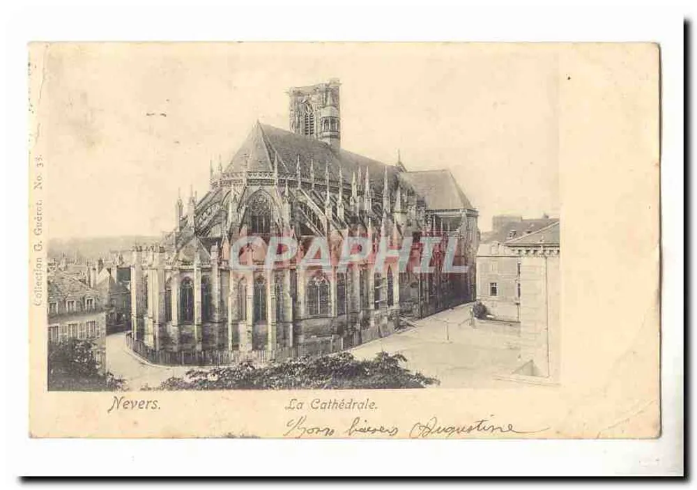 Nevers — A Catedral de Santa Augusta — Coleção G. Gudéret, No. 35 - Frente
