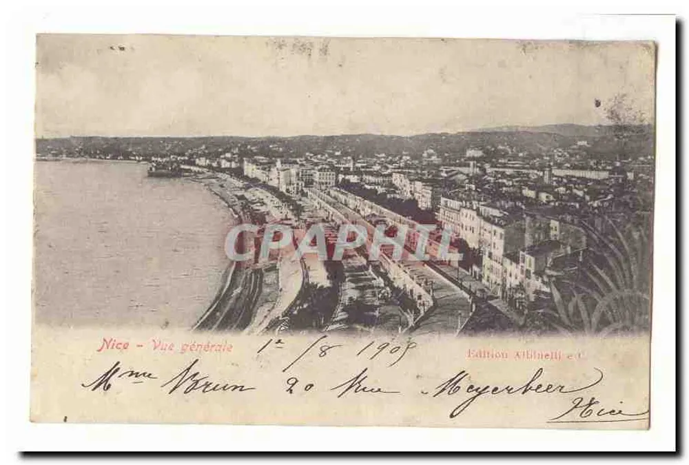 Nice - Vista geral — 12/8/1909 — Edição Aikinelli & Cie - Frente