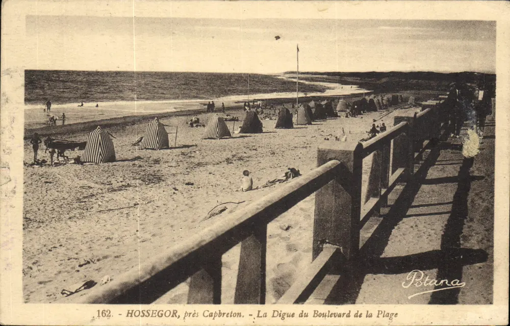 Hossegor, nahe Capbreton — Die Damm des Boulevard de la Plage — Potana, Nr. 162 - Vorderseite