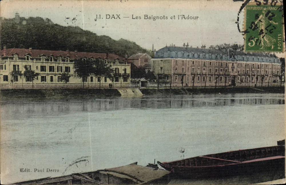 Dax — Os Banhistas e o Adour — Edit. Paul Derro - Frente