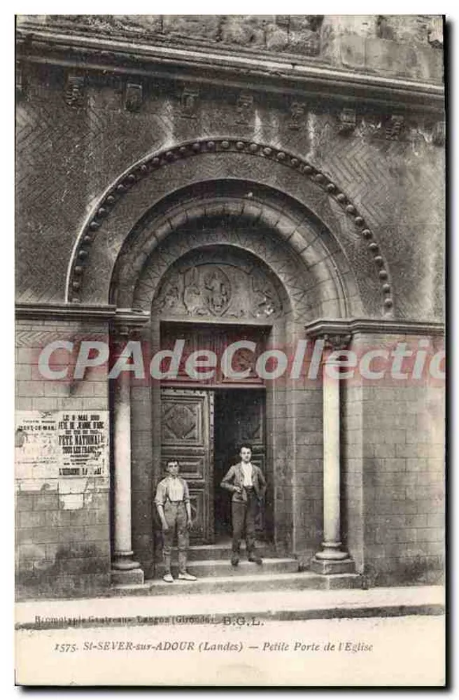St-SEVER-sur-ADOUR (Landes) — Kleine Tür der Kirche — B.G.L. - Vorderseite