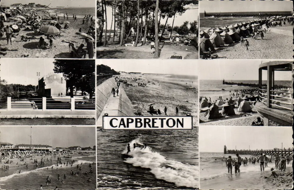 Capbreton — vista panorâmica da praia e da orla marítima — L. Chatagneau, Victor-Hugo - Frente