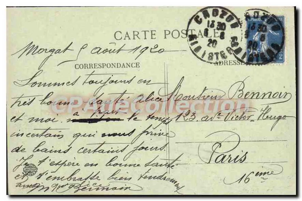 Morgat — Le Ville che bordano la Spiaggia — Le Doaré, fot. Châteaulin, n°901 - Verso