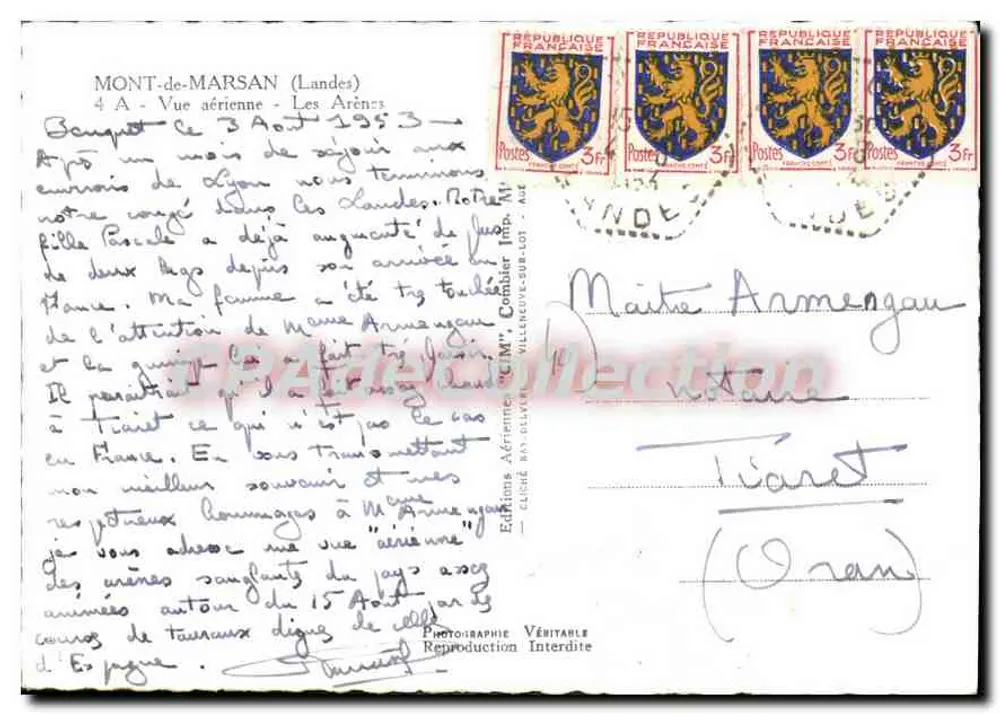 Die Arenen von Mont-de-Marsan — Luftaufnahme — Luftaufnahmen-Verlag - Rückseite