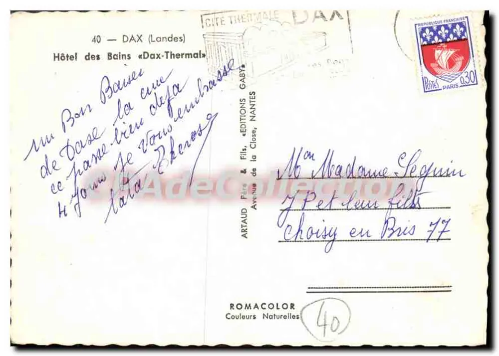 Hotel & Bains Dax-Thermal — Dax (Landes) — Éditions Gaby - Verso