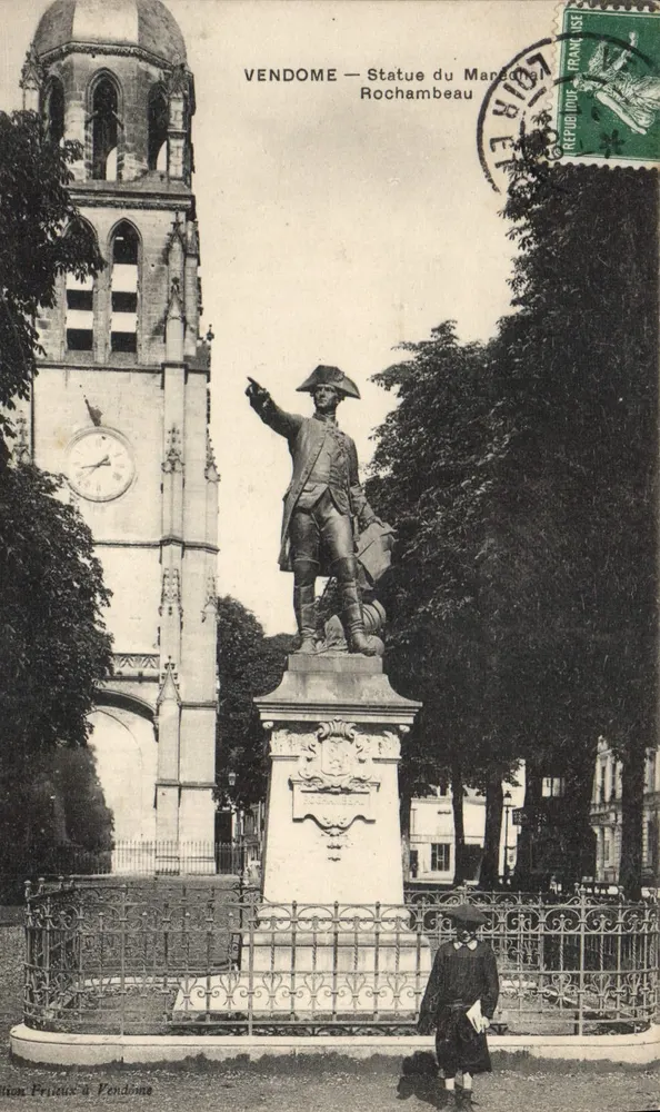 Vendôme — Estátua do Maréschal Rochambeau — Edição Frélicot & Vendôme - Frente