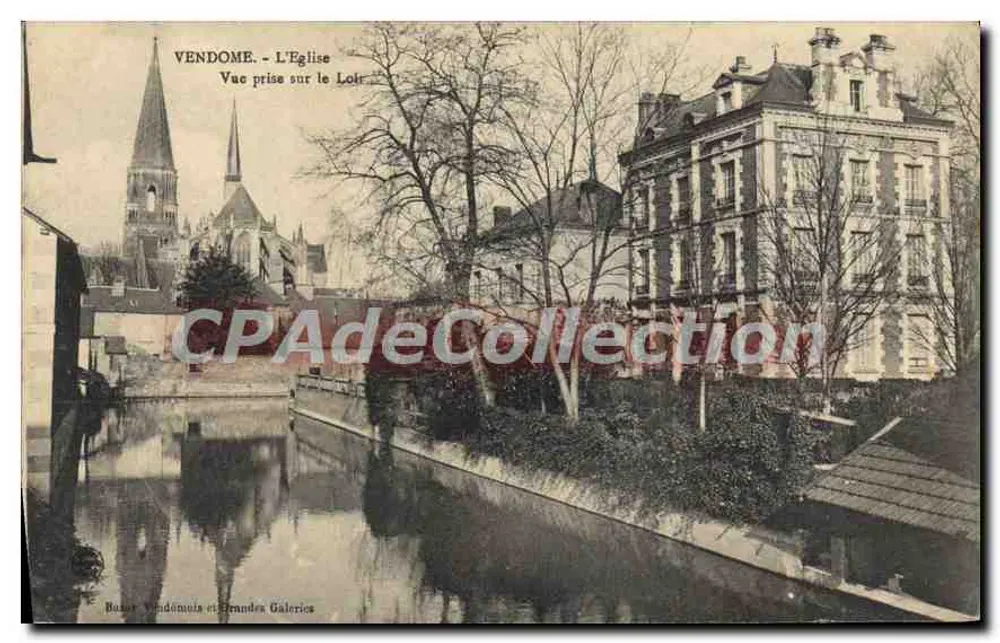 Vendôme - Die Kirche - Ansicht vom Loir - Vorderseite