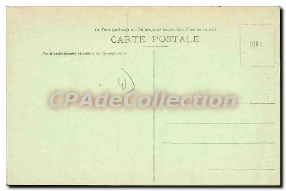 Vendôme - Praça St-Martin — editor Papeterie H. Chartier, n° 510 - Verso