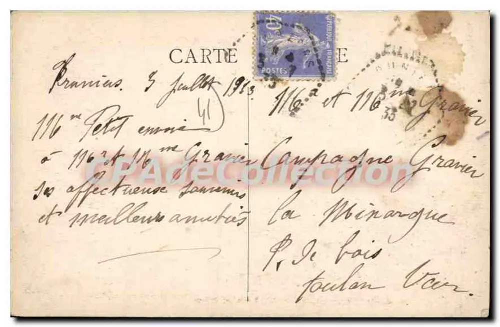 Pruniers (L.-&-Ch.) - Castelo dos Thivault - Verso