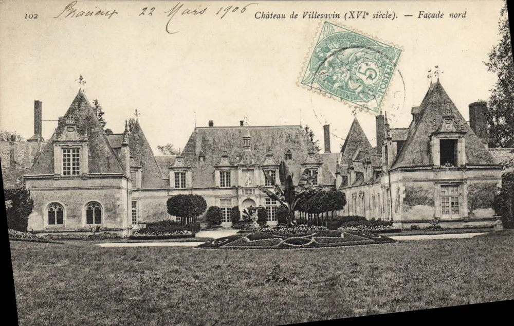 Castelo de Villesavin (século XVI) — Fachada norte — editor Brauuent, n° 102 - Frente