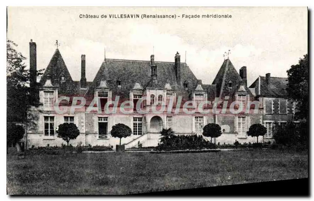 Castelo de VILLESAVIN (Renascimento) — Fachada meridional — CPAdeCollection - Frente