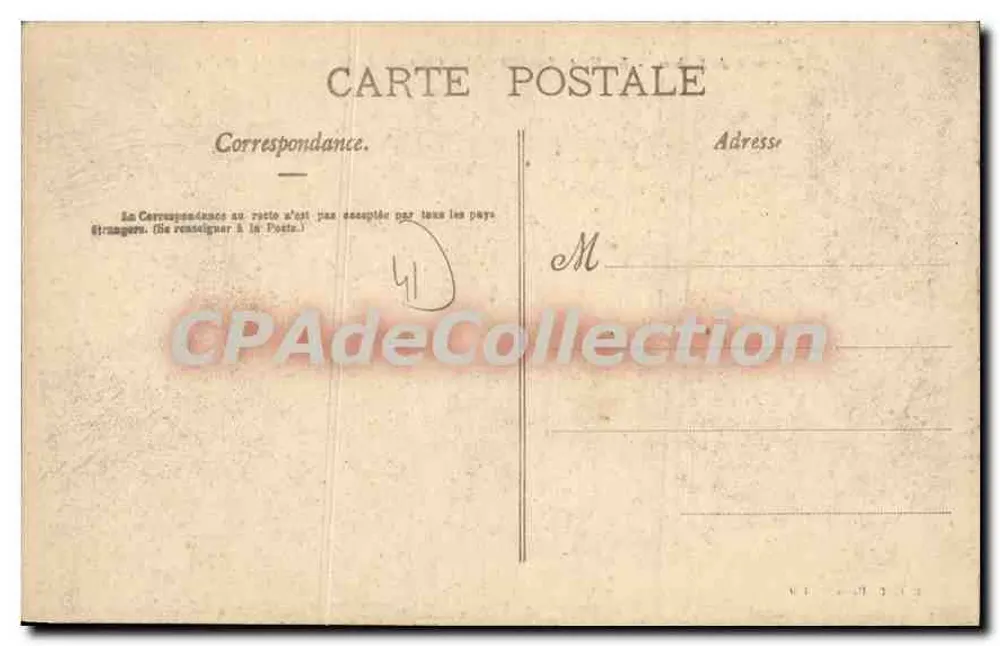 Ferté-Imbault — Ansicht des Schlosses am Platz (Westseite) — E. C. T. Paris — n° 439 - Rückseite