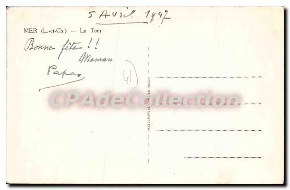 Mar (L.-et-Ch.) — A Torre — Héliogravure Macon - Verso