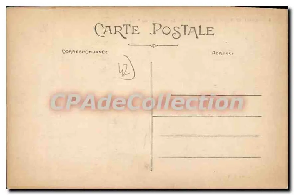Saint-Étienne — Colline Ste-Barbe et Place du Peuple — éditeur N. NATIVET - Verso