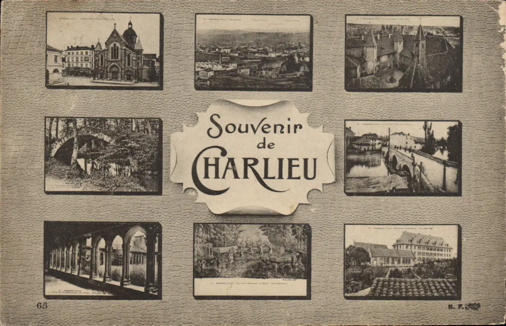 Charlieu — Souvenir de Charlieu — B. F. éditeur, n° 65 - Recto