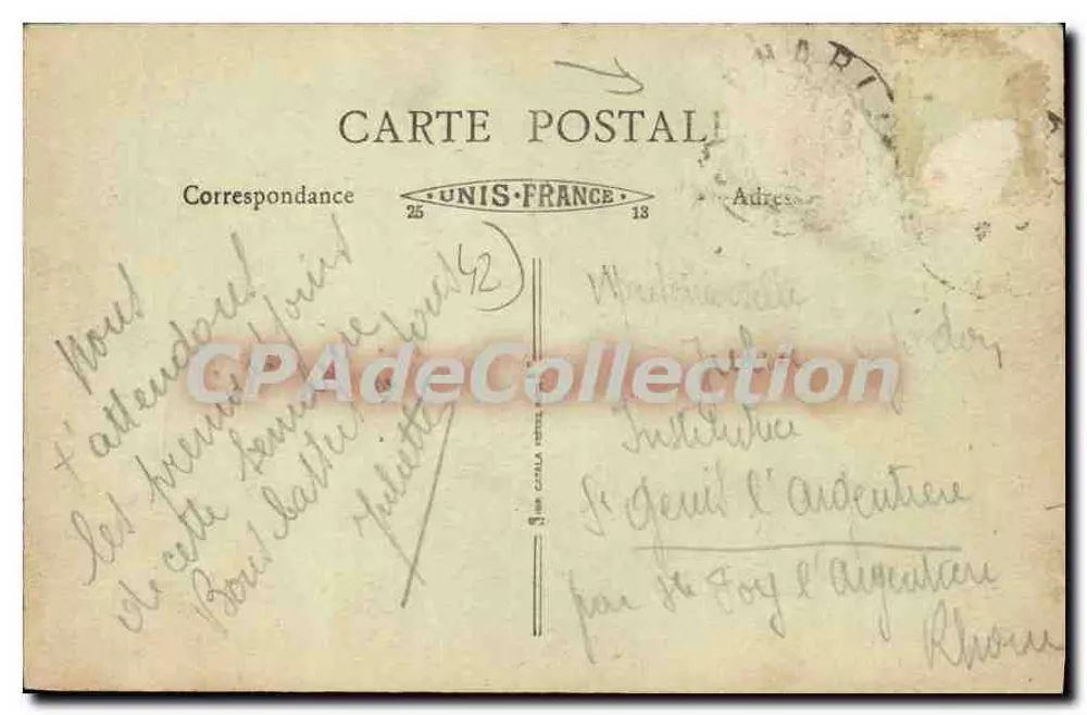 Charlieu — Souvenir de Charlieu — B. F. éditeur, n° 65 - Verso