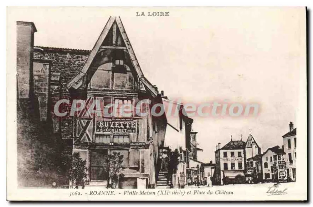 Roanne - Velha Casa (século XI) e Praça do Castelo — Edição Ideal, n° 5062 - Frente
