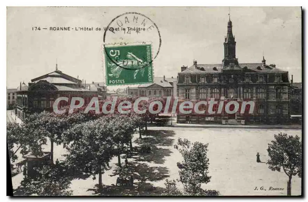 Roanne - Das Rathaus und das Theater — J. G., Roanne - Vorderseite