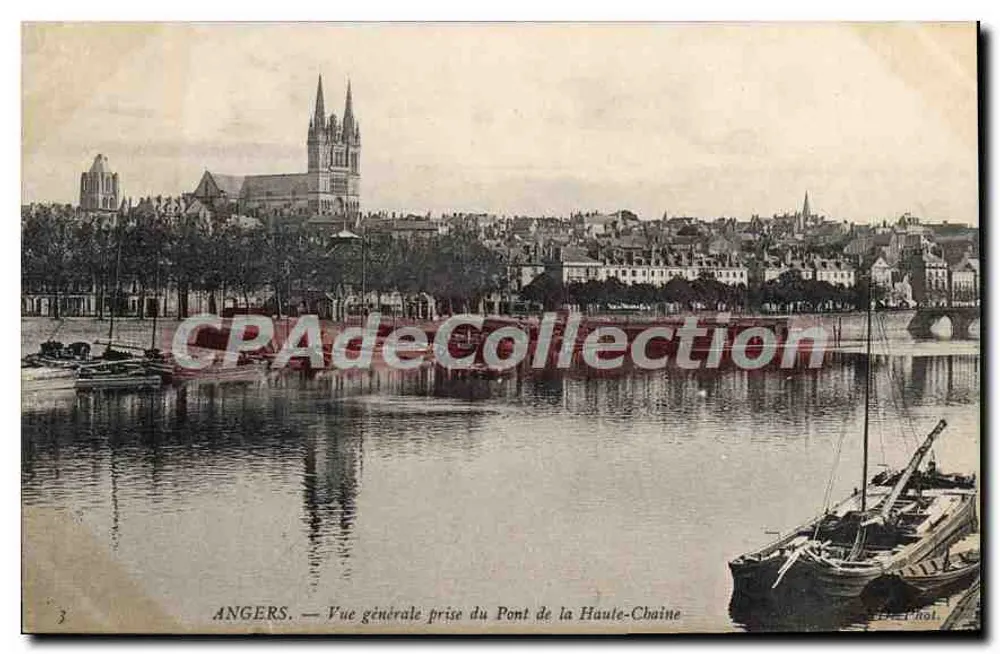 Angers — Allgemeiner Blick vom Pont de la Haute-Chaîne — Foto. - Vorderseite
