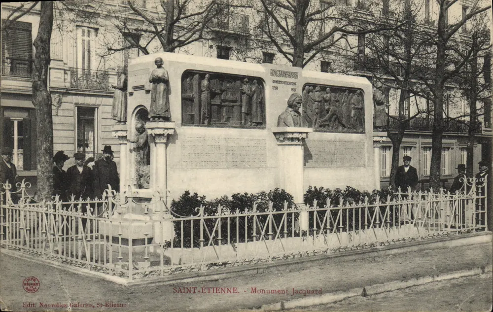 Saint-Étienne — Monument Jacquard — Editora: Nouvelles Galeries, Saint-Étienne - Frente