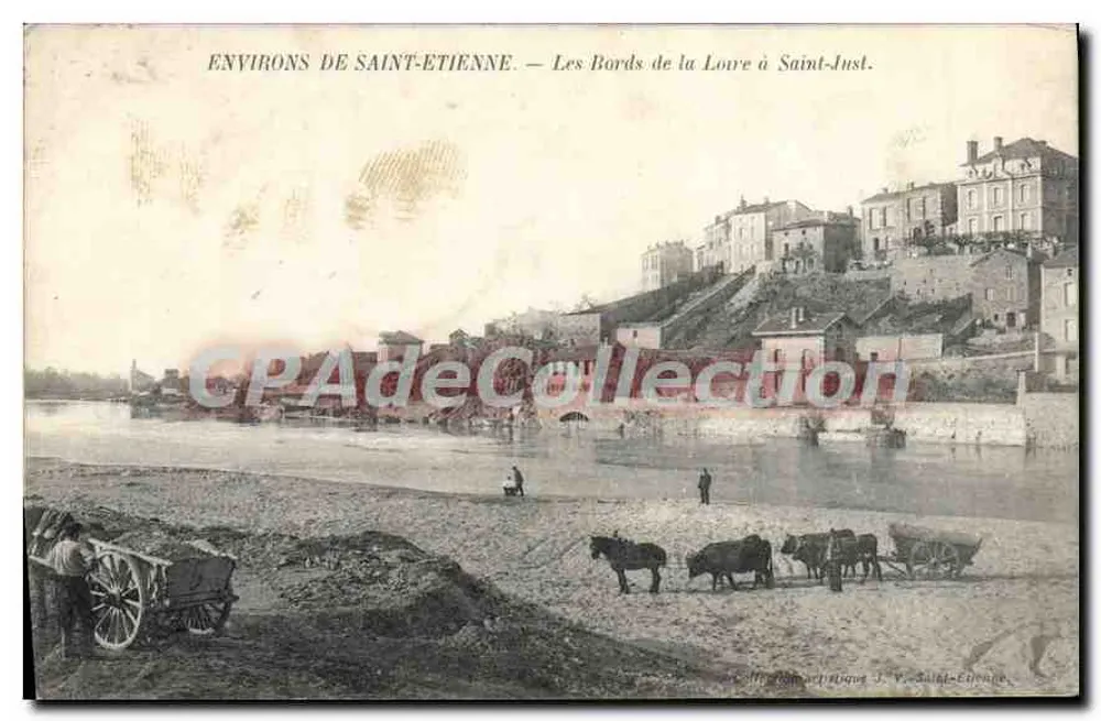 Die Ufer der Loire in Saint-Just — Umgebung von Saint-Étienne — Verlag J. V. Saint-Étienne - Vorderseite