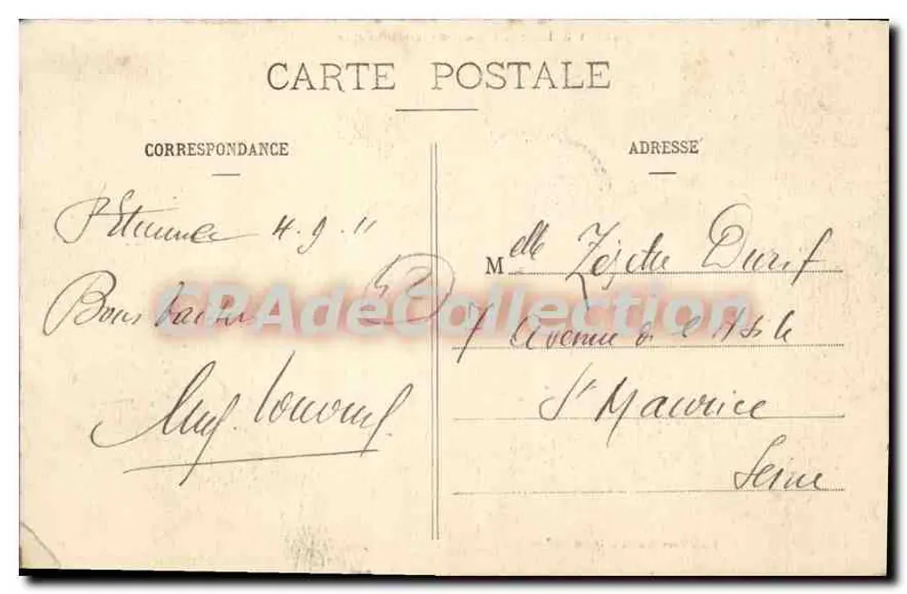 Saint-Étienne - Avenida Presidente-Faure — Éd. Nouvelles Gavettes, n° 315504 - Verso