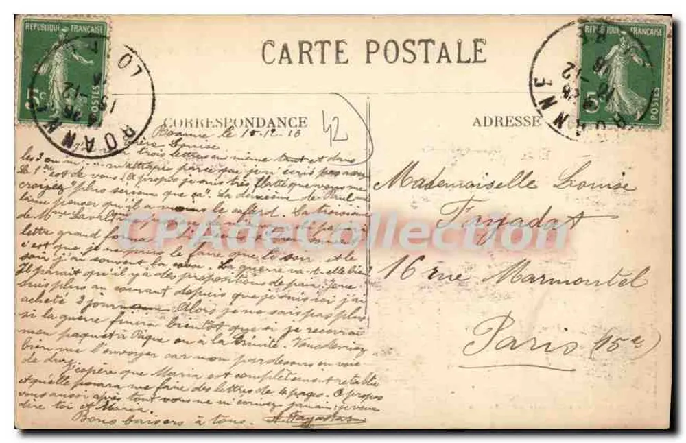 Roanne — Elektrische Kraftwerke und neuer Staudamm auf der Loire — Aime Lafay-Besacier, n° 96 - Rückseite