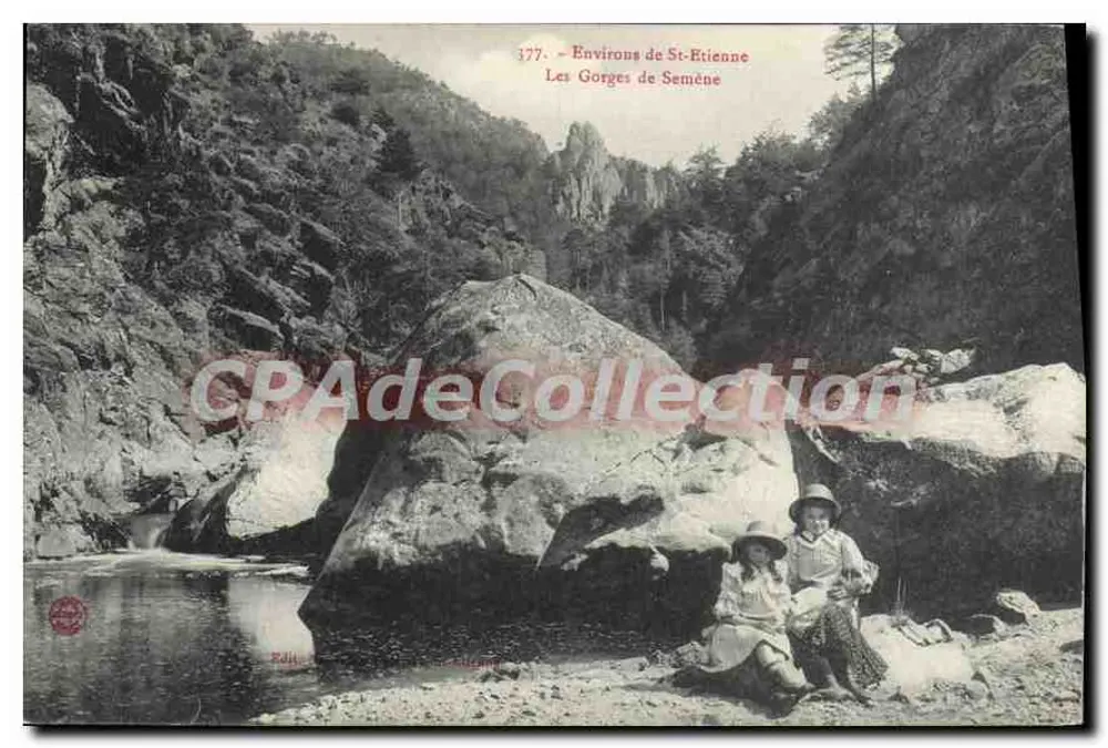 As Gorges de Semène — Arredores de St-Etienne — Edição C. P. F. (nº 377) - Frente