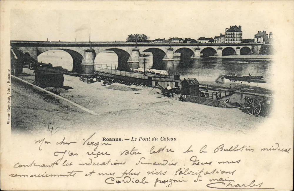 Roanne — O Ponte do Coteau — Victor Baptiste, editor, Roanne - Frente