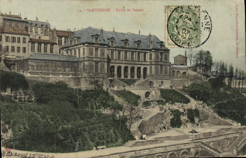 St-ÉTIENNE - Escola de Desenho — Édit. Nouvelles Galeries, St-Rémy - Frente