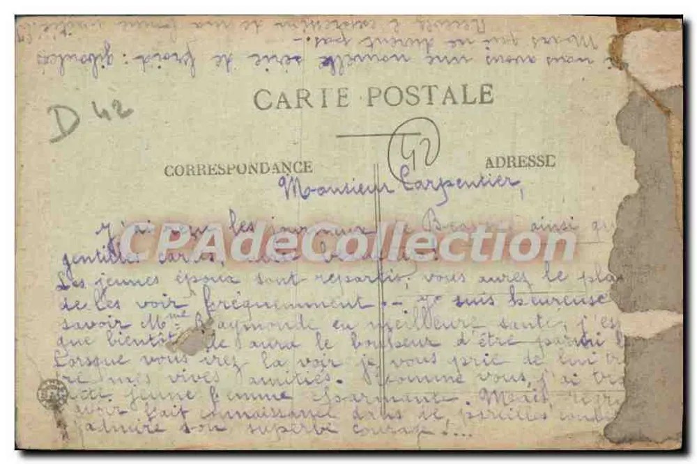 Saint-Galmier (Loire) — Het Pensionaat — Onbekende uitgever, serie-nummer 6 - Achterkant