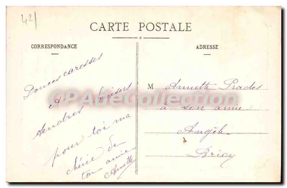 Ruínas do Castelo de Rochetaillée — Arredores de St-Étienne — Editor não visível - Verso