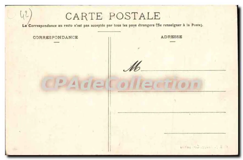 Saint-Étienne — Die Place de l'Hôtel-de-Ville — Sammlung J. Zaugg, St-Cyrans - Rückseite