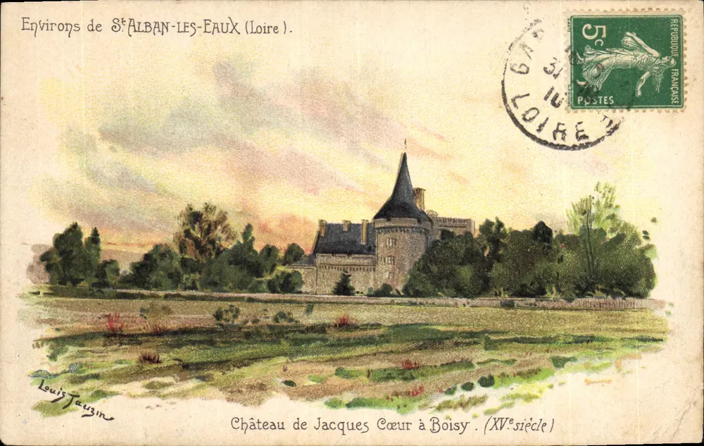 Castelo de Jacques Cœur em Boisy — Arredores de St-Alban-les-Eaux (Loire) — Louis Jaurain — número de série não visível - Frente